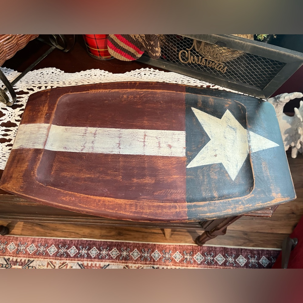 SOLD Painted Teak Cutting Board - Picture 3 of 11